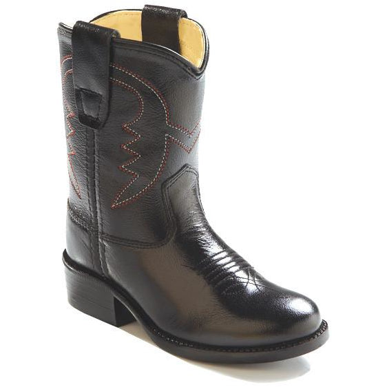 Jama Infant's and Toddler's Western Cowboy Boots Black Leather - Pete's Town Western Wear