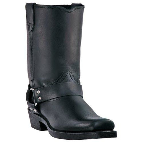 DIngo Men's Black Harness Biker Boot with Square Toe