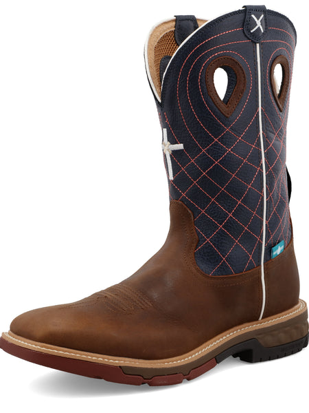 Twisted x Men’s Barbwire Waterproof Alloy Toe Western Work Boots Size 10EE Brown TWISTED X Male 12 main image 4