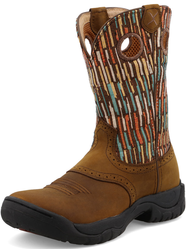 Twisted X Women's (WAB0013) 9" All Around Barn Boot -Brown w/multi top