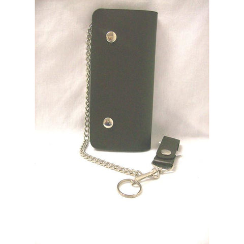 Double SS Medium Dark Brown Leather Trucker Wallet - Pete's Town Western Wear