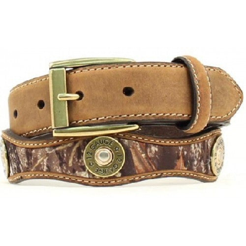 Kids Mossy Oak Shotgun Shells Scalloped Camo Belt - Pete's Town Western Wear