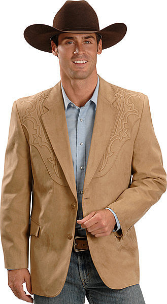 Men's Circle S Galveston (CC6525ATAN) Sport Coat - Tan with Embroidery