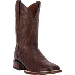 Dan Post Men's Chocolate Full Quill Ostrich Boot