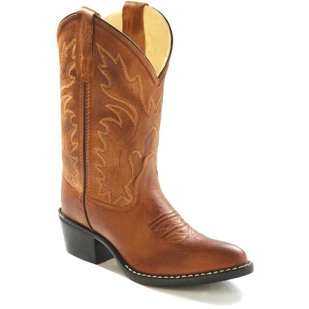 Jama Child's Western Cowboy Boots Corona Leather Tan Canyon - Pete's Town Western Wear