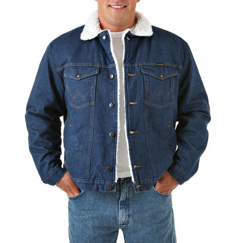 Wrangler® Sherpa Lined Denim Jacket - Pete's Town Western Wear