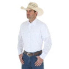 Men's Wrangler Sport Western Pearl Snap Shirt (71105WH)- White