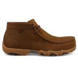 TWISTED X MEN'S (MDMXN01) NANO TOE LACE-UP DRIVING MOC WORK SHOE - Distressed Saddle