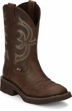 Justin Women s L2900 Gypsy 12 Tan Jaguar Square Toe Cowgirl Boots Pete s Town Western Wear