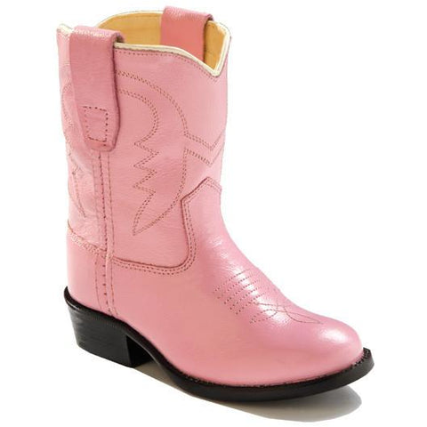 Jama Infant's and Toddlers All Pink Corona Leather Cowgirl Boots - Pete's Town Western Wear