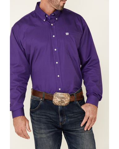 Men's Cinch (MTW1103802) Long Sleeve Button-Up Shirt - Purple