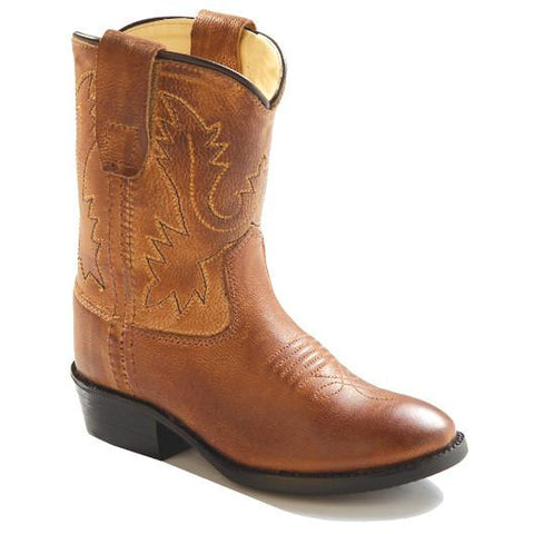 Jama Infant's and Toddler's Western Cowboy Boots Brown Leather - Pete's Town Western Wear