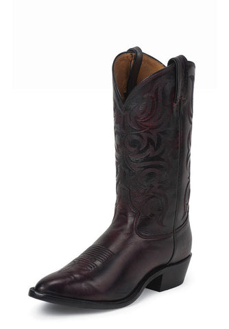 Tony Lama Mens Americana Black Cherry Round Toe Cowboy Boots - Pete's Town Western Wear