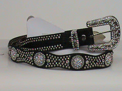 最安値•激レア✨ FML RHINESTONE BELT BLACK 再販なし SANSTHS Women Rhinestone Belt for Jeans, Western Cowgirl Bling