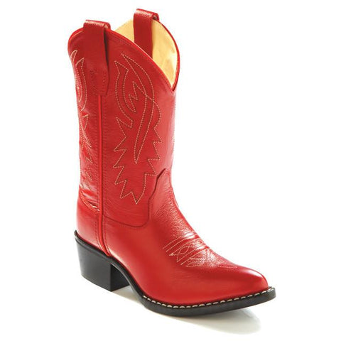 Jama Child's Red Western Cowgirl  Boots Corona Leather - Pete's Town Western Wear