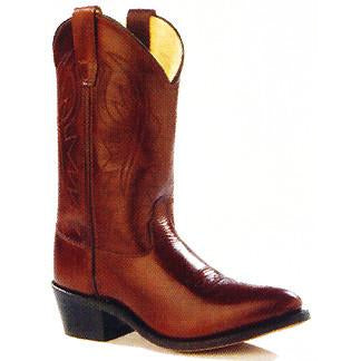 Jama Child's Western Corona Leather Antique Brown Cowboy Boots - Pete's Town Western Wear