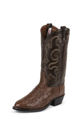 Tony Lama Mens Exotic Coffee Full Quill Ostrich Western Boots - Pete's Town Western Wear