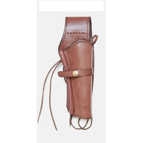 Hand Tooled Choco Smooth Leather Western Ties Gun Belt Holster - Pete's Town Western Wear