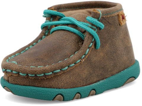 Twisted X Infant (ICA0008) Chukka Driving Moc - Bomber & Turquoise