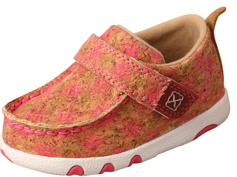 Twisted X Infant (ICA0018) Driving Moc - Tan & Pink Cork