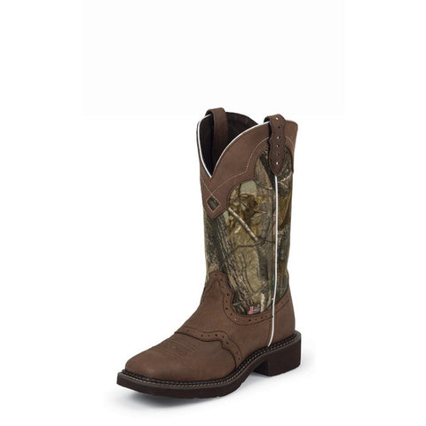 Justin Womens Gypsy 12" Aged Bark Real Tree Camo Cowgirl Boots - Pete's Town Western Wear