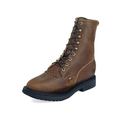 Justin Double Comfort Collection Work Boot Bark Leather Foot Wide Round Toe 14D Amazon.com: Justin Boot Company Men main image 4