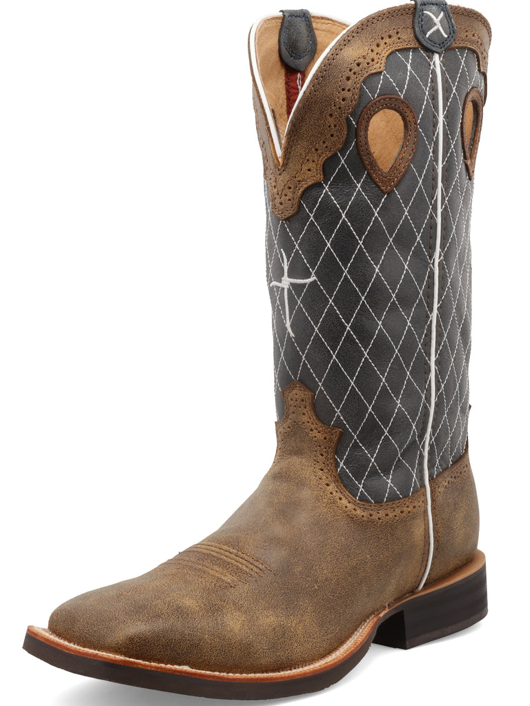 Twisted X Men's (MRS0027) 14" Ruff Stock Western Cowboy Boot- Bomber w/Blue Top