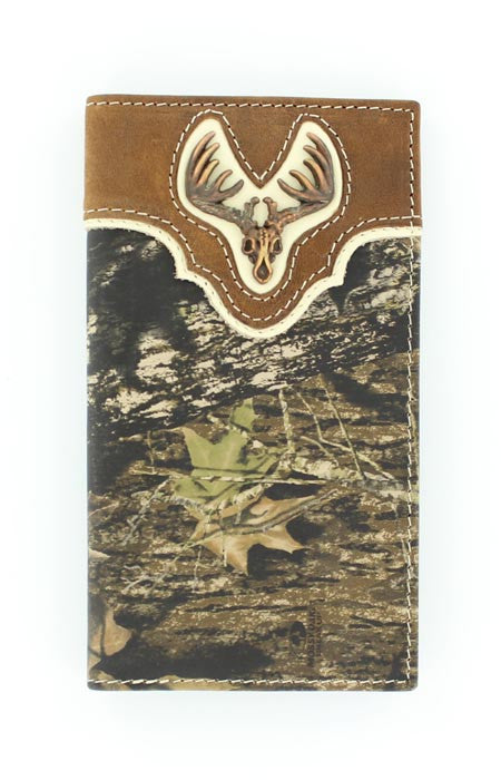 Nocona Mossy Oak with Deer Skull Rodeo Wallet - Pete's Town Western Wear