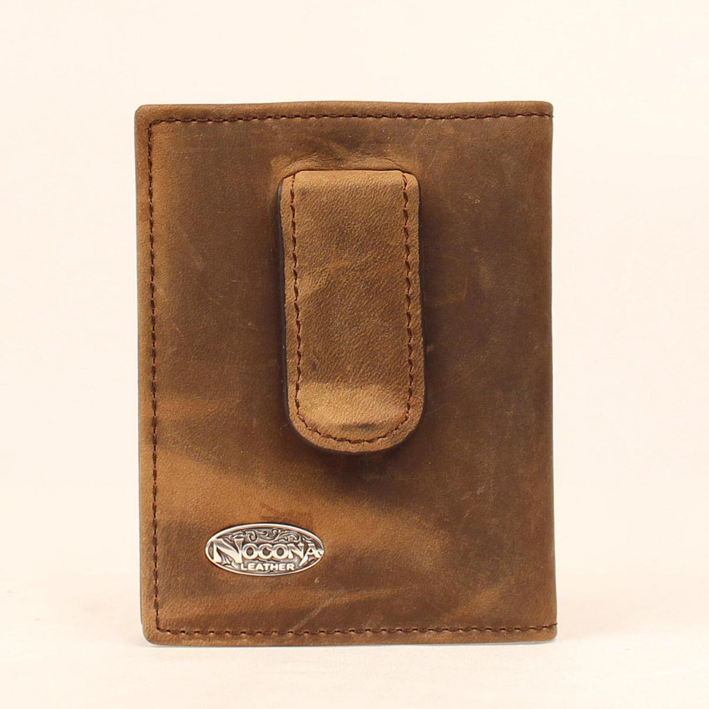 Nocona Smooth Leather Bi-Fold Money clip - Pete's Town Western Wear