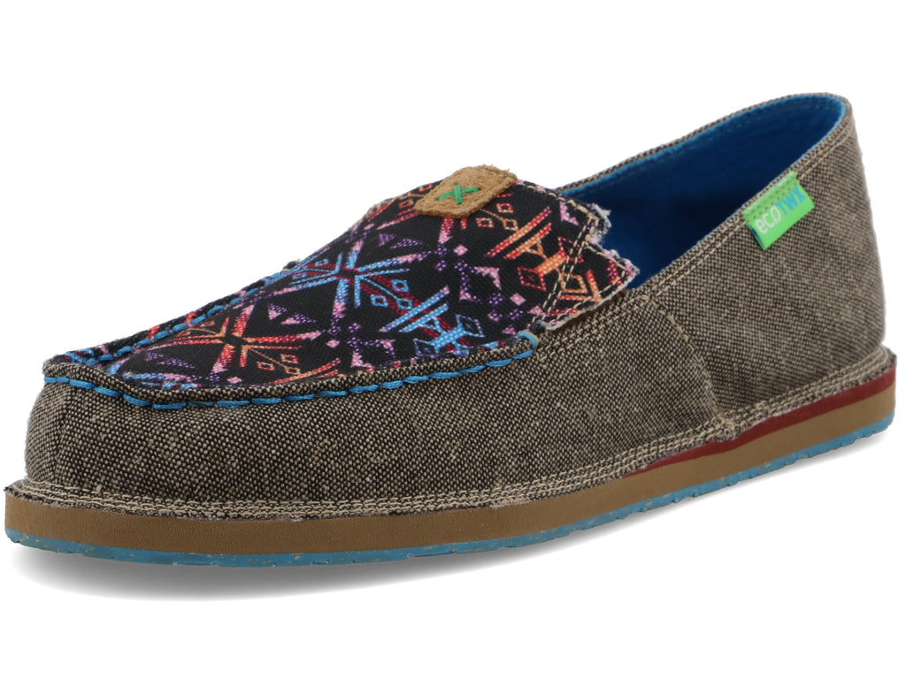 Twisted X Women's (WCL0014) Slip-On Loafer - Eco Dust & Blue Aztec