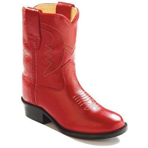 Jama Infant's and Toddlers All Red Leather Western Cowgirl Boots - Pete's Town Western Wear