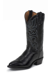 Tony Lama Mens Americana Black EL Paso Round Toe Cowboy Boots - Pete's Town Western Wear