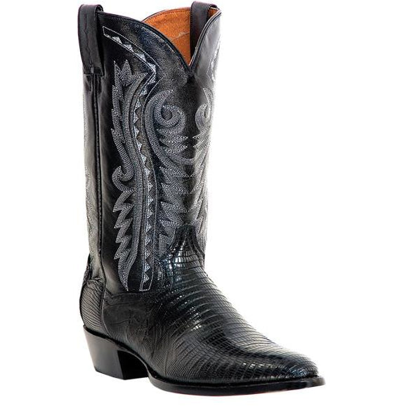 Dan Post Men's Black Lizard Skin Traditional Cowboy Boot