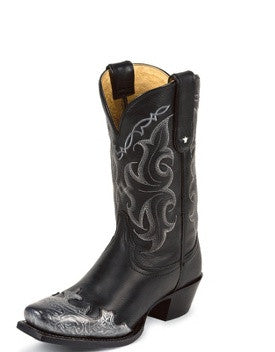 Tony Lama Womens Vaquero 11" Black Vail Western Cowgirl Boots - Pete's Town Western Wear