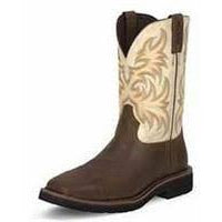 Justin Men's 11" Copper Kettle Rowdy Leather Square Toe Pull-On Work Boot - Pete's Town Western Wear